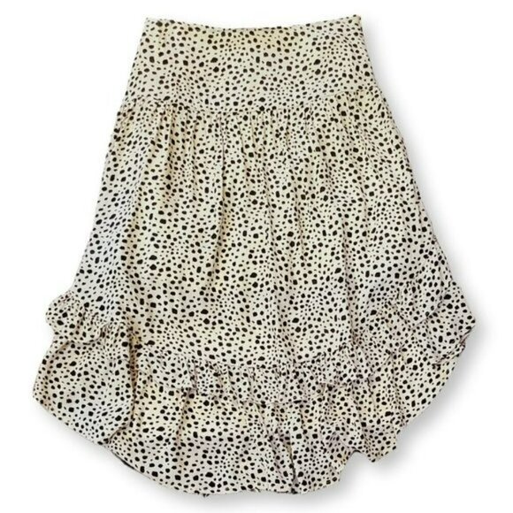 NWT POL Asymmetrical Ruffle Hem Leopard Print Mini Skirt - Picture 8 of 9
